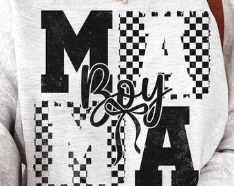 Boy Mama Checkered Coquette Bow PNG, Boy Mama Png, Camo Coquette png, Mom of boys png, Mothers Png, Mama camo bow png