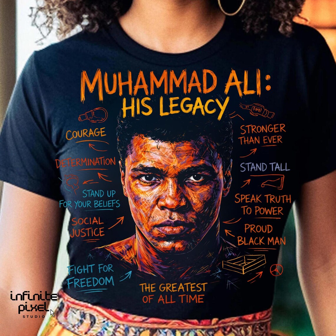 Muhammad Ali Portrait PNG, Black History Art Design, Inspirational ...