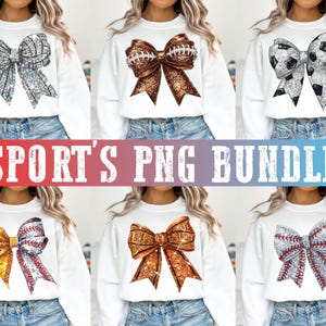 Coquette Bow Game Day Png, Sports Coquette Bow Png, Sports Bow Bundle Png, Bow Png, Sports Png, Basketball Png, Softball Png, Baseball Png