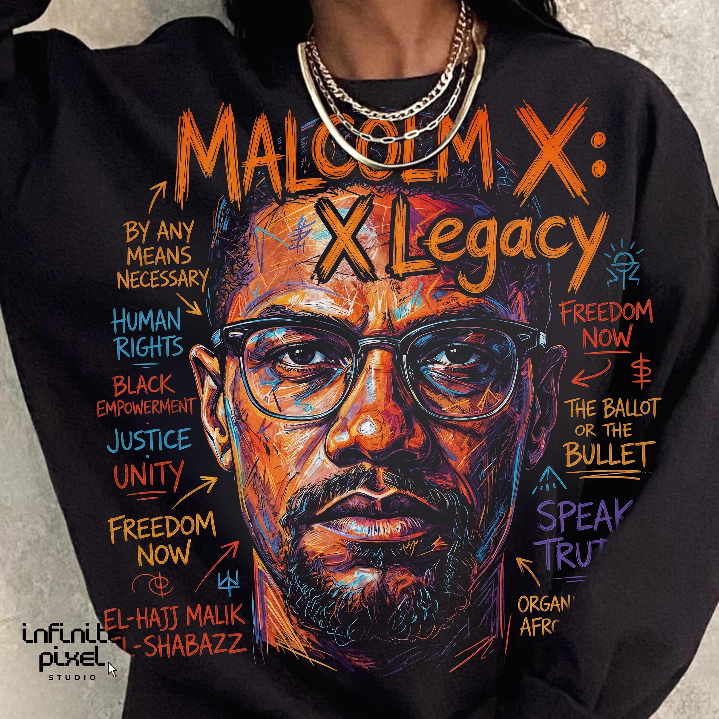 Malcolm X Legacy PNG, Black Empowerment Png, Human Rights Freedom