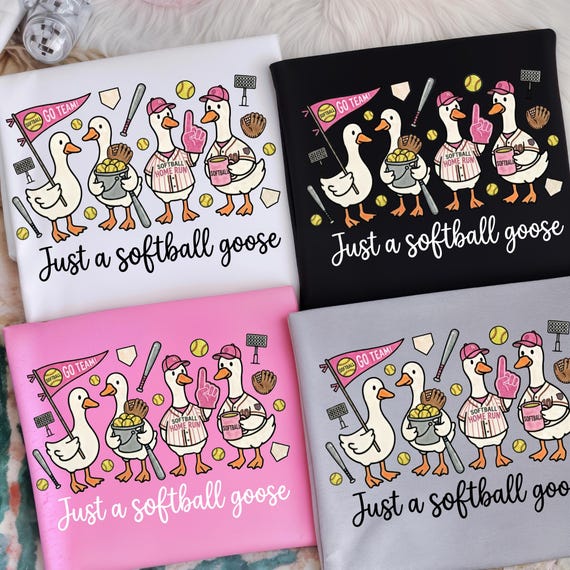 Softball Goose PNG, Just a Softball Goose Sublimation, Funny Softball Shirt Design, Goose Softball Team PNG
