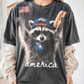 Patriotic Raccoon PNG, 4th of July America Shirt Design, Funny USA Animal Sublimation Download