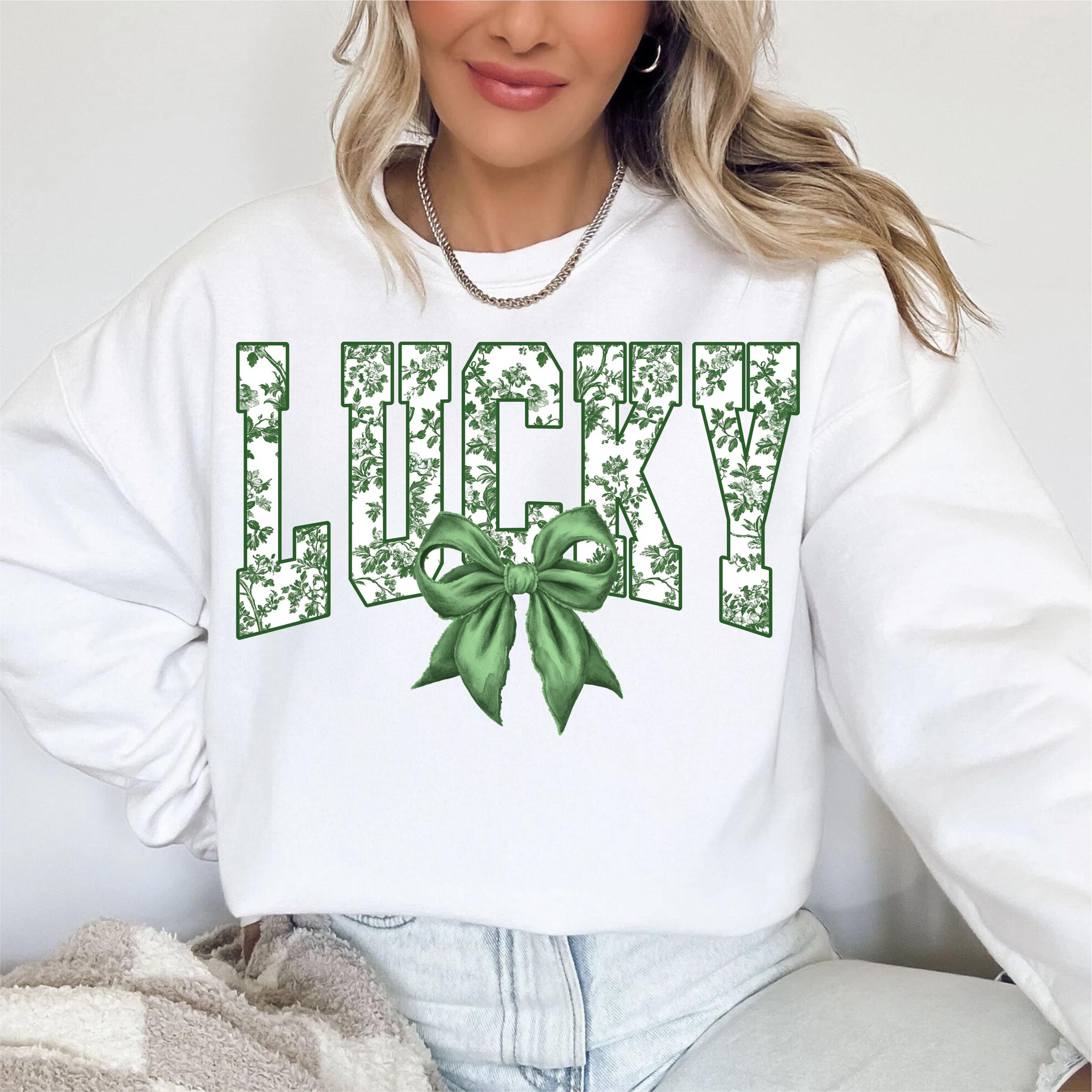 Retro Toile Lucky St Patrick's Day Coquette Png, St Patricks day png, Lucky png, St Patrick, St Pattys day png, Retro St Patrick day png