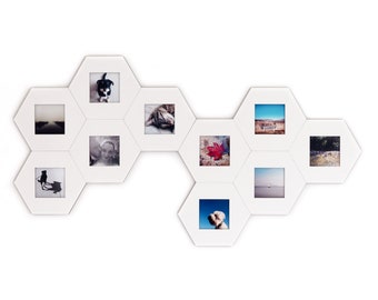 Modern Photo Frame / Hexagon Frame Set / Minimalist picture frames / Customizable Frames / Personlisable picture frame
