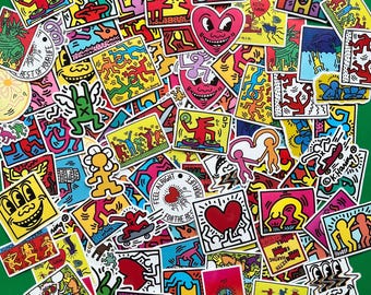Paquete de pegatinas de graffiti Pop Art (10 o 50) – Vinilo retro para portátil, botella de agua, monopatín
