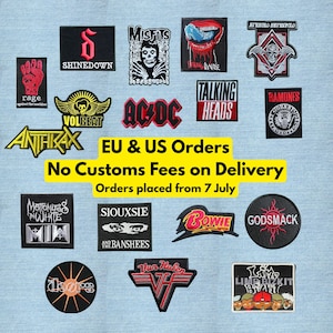 Rock geborduurd embleem – Heavy Metal strijk- of naaibadge
