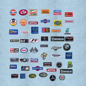 Racing Embroidered Patch | Motorsport Applique | Iron On or Sew On for Jackets