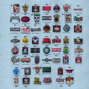 Rock Music Patch Embroidered Iron On Sew On Badge for Jackets Bags Vests