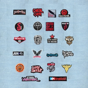 Parche de música rock para coser o planchar, insignia bordada para chaqueta, bolso o chaleco