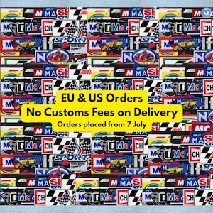 Racing Embroidered Patch | Motorsport Applique | Iron On or Sew On for Jackets