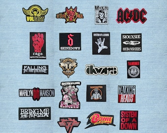 Patch bordado de rock – emblema de heavy metal para costurar ou passar a ferro.