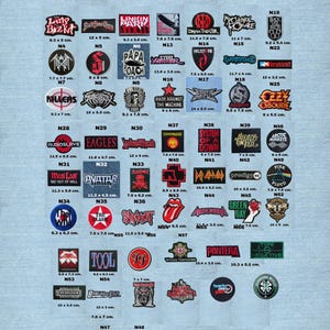 Rock music Patch Sew On / Iron On Embroidered Badge for Jacket, Bag, or Vest