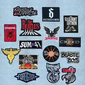 Parche para chaqueta de rock, parche para chaleco de batalla, insignia bordada para planchar o coser, parche de música rock, insignia para ropa DIY