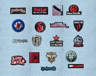 Parche de música rock para coser o planchar, insignia bordada para chaqueta, bolso o chaleco.