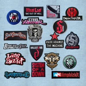 Parche de música rock, parche bordado para planchar o coser, parche para chaqueta de rock, insignia para mochila, parche para ropa DIY.
