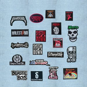 Rockmusik-Aufnäher, gestickt, zum Aufbügeln oder Aufnähen, für Jacken, Taschen, Westen