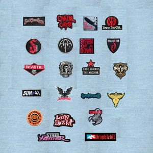 Rock music Patch Sew On / Iron On Embroidered Badge for Jacket, Bag, or Vest
