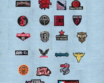 Parche de música rock para coser o planchar, insignia bordada para chaqueta, bolso o chaleco