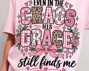 His Grace PNG, I Will Praise Him In Every Season, Retro Christian Fall Design, Coquette Thanksgiving PNG, Pumpkin Bible Cross