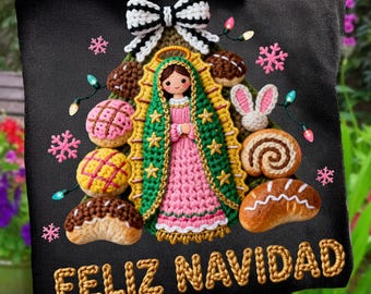 Es Abuelita y Pan Dulce Temporada PNG / Coqueta de hilo sintético Navidad mexicana PNG / Feliz Navidad Conchas y Cafecito Diseño navideño