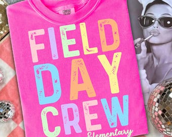 Custom Field Day png svg, Teacher Shirts for Field Day, School Name Matching Group Tshirt, Fun Day Team Tees, Preppy School Staff Shirts