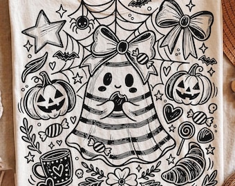 Mexican Conchas Charm PNG, Espooky Vibes Halloween Ghost Design, Spooky Pan Dulce PNG, Funny Fantasmas Conchas