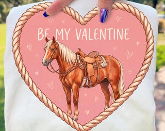 Caballo de San Valentín PNG / Arte de amor occidental / Vaquera de San Valentín Descarga digital