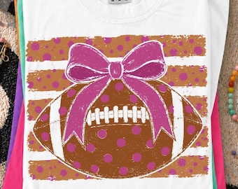 Colori personalizzati, pois, pallone da calcio PNG SVG / Maglietta da calcio preppy / Mamma del calcio / Giorno della partita sportiva del liceo / Design da cheerleader civettuola