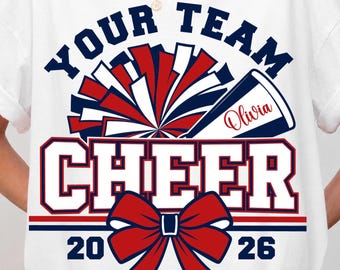 Squadra di cheerleading personalizzata PNG SVG, regali per cheerleader con spirito competitivo, regalo per allenatore di cheerleading, regali di Natale, cheerleader preppy PNG, calcio PNG