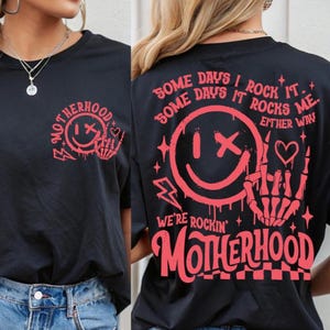 Some days I rock it some days it rocks me PNG SVG, Motherhood PNG Svg, Rocking motherhood svg, Funny motherhood skull svg, Mom Life Svg