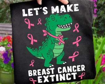 Laten we borstkanker uitgestorven maken PNG SVG | Roze dinosaurusborstkanker, png PNGEgg | Kinderen Jongens Meisjes Kankerbewustzijn Ondersteuning png