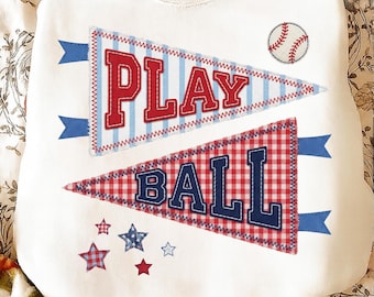 Fanion de baseball pour jouer à la balle PNG | Design vintage de bannière de baseball en tissu | Sublimation pour le jour du match de baseball | Chemise de fan de baseball téléchargement PNG