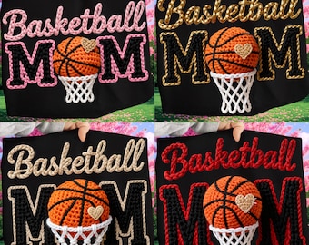 Lot de faux fils de basket-ball pour maman PNG | Conception de sublimation de sport au crochet | Filet de basket-ball tricoté réaliste | Cosy Mom Life Téléchargement numérique