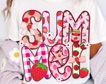 Sweet Summer Time Png, Coquette Summer Png, Summer Checkered PNG, Summer Strawberry Png, Retro Summer Png, Beach Summer Png