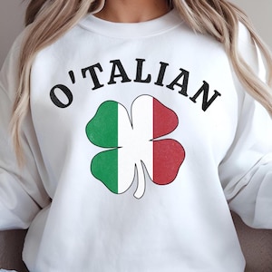 O'Talian イタリアン・アイリッシュ・シャムロック PNG | O'Talian シャツ | 聖パトリックの日 PNG | アイルランドの幸運 | シャムロック PNG | イタリア国旗の色