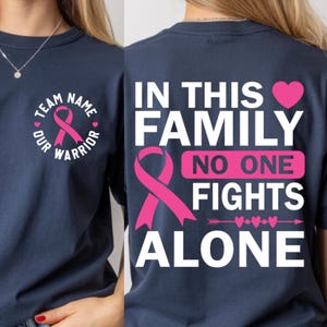 Supporto personalizzato per il cancro png svg,Cancro in famiglia png,In questa famiglia nessuno combatte da solo, Squadra contro il cancro png, Gruppo contro il cancro png, Il nostro guerriero png,