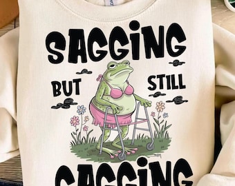 Rana flácida pero aún con arcadas PNG SVG / Meme de rana divertida Png / Animal divertido Png / Diseño humorístico y vergonzoso / Humor de la generación Z Png
