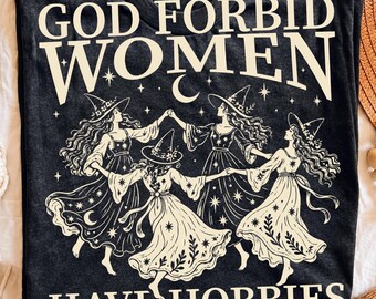 Funny Halloween Witch SVG PNG, God Forbid Women Have Hobbies Design, Spooky Witch SVG, Feminist Halloween Png
