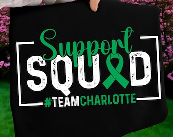 Aangepast lymfoombewustzijn PNG SVG-team | Support Squad Lymphoma Awareness, png PNGEgg | Green Ribbon-bewustzijn, png