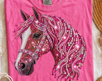 Western Girl PNG | Horse Shirt | Faux Glitter Cowgirl Tee | Western Graphic Shirt | Country Girl Shirt | Rodeo Shirt