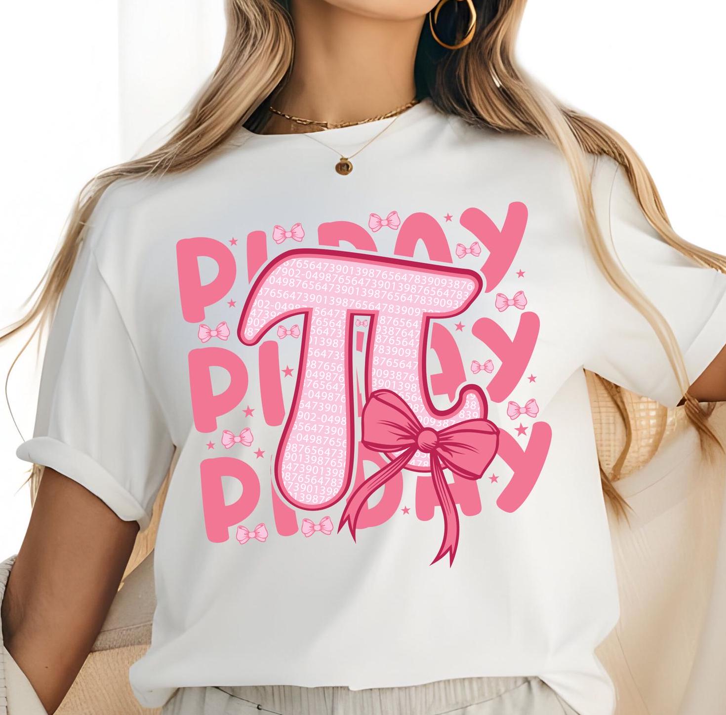 Pink Pi Day Coquette PNG | 3.14 Day PNG | Teacher Math PNG | Pi Day Bow ...