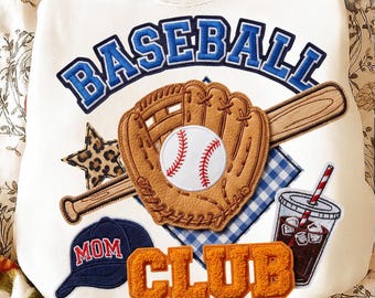 PNG del Club de Mamás de Béisbol, Diseño de Parche Retro, Gráfico para el Día del Partido de Mamás Deportivas