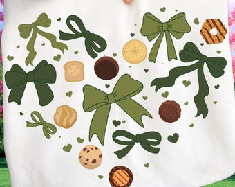 Temporada de galletas Scout, lazo, coqueta PNG / Mamá Scout, galleta Pn / Coqueta de galletas Scout PNG / Diseño de comerciante de galletas
