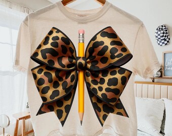 Pencil Bow PNG – Coquette Pencil Bow Teacher Design, Cute Preppy Back to School Sublimation for Cricut, Coquette Aesthetic Teacher PNG