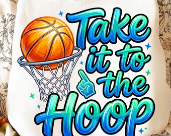 Lancez-vous dans le basket-ball PNG | Design sportif preppy le jour du match | Téléchargement numérique de vêtements de fans