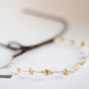 Preorder Diademas de vides, corona de uvas, alambre de pelo de metal dorado flexible, tiara dorada, accesorio para el cabello nupcial, ramo de novias, corona de laurel imagen 5