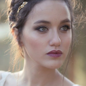 Calla Lily Blooming Branch Greek Goddess Crown Floral Headband Pearls Flowers Silver Roman Wreath, Bridal Unique Hair Accessories