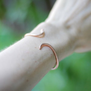 Snake Bracelet Rose Gold Jewelry, Egyptian Style Accessories, Unique Bridal Cuff, Boho Delicate Snake Wrap Bracelet, Ancient Egypt Jewellery