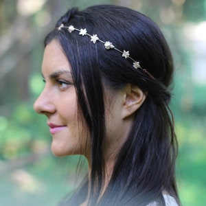 Preorder Diademas de vides, corona de uvas, alambre de pelo de metal dorado flexible, tiara dorada, accesorio para el cabello nupcial, ramo de novias, corona de laurel imagen 1