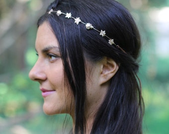 Preorder* Vines Headbands, Grapes Wreath, Flexible Gold Metal Hair Wire, Gold Tiara, Bridal Hair Accessory, Brides Bouquet, Laurel Wreath